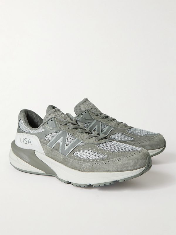+ WTAPS® 990v6 Leather-Trimmed Suede and Mesh Sneakers - FR + WTAPS® 990v6 Leather-Trimmed Suede and Mesh Sneakers - FR