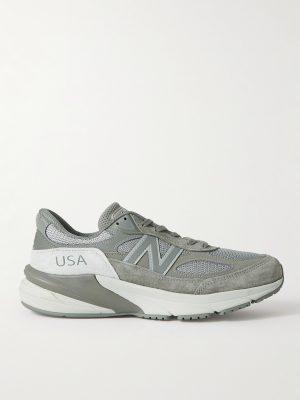 + WTAPS® 990v6 Leather-Trimmed Suede and Mesh Sneakers + WTAPS® 990v6 Leather-Trimmed Suede and Mesh Sneakers