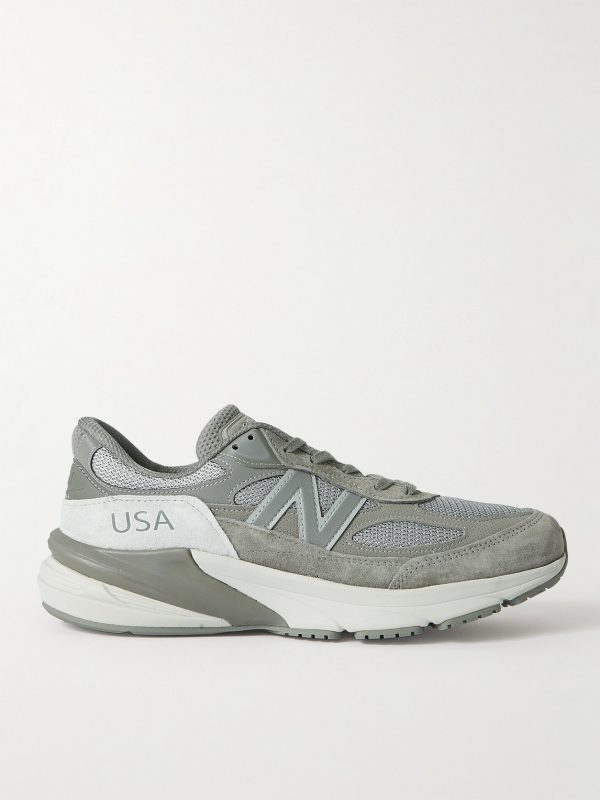 + WTAPS® 990v6 Leather-Trimmed Suede and Mesh Sneakers + WTAPS® 990v6 Leather-Trimmed Suede and Mesh Sneakers