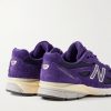990v4 Rubber-Trimmed Mesh and Suede Sneakers - BK 990v4 Rubber-Trimmed Mesh and Suede Sneakers - BK