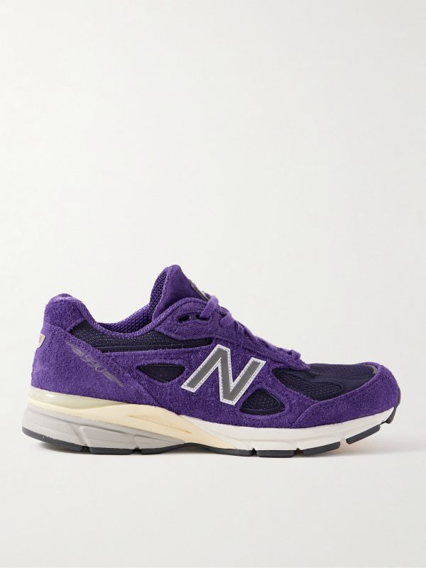 990v4 Rubber-Trimmed Mesh and Suede Sneakers 990v4 Rubber-Trimmed Mesh and Suede Sneakers
