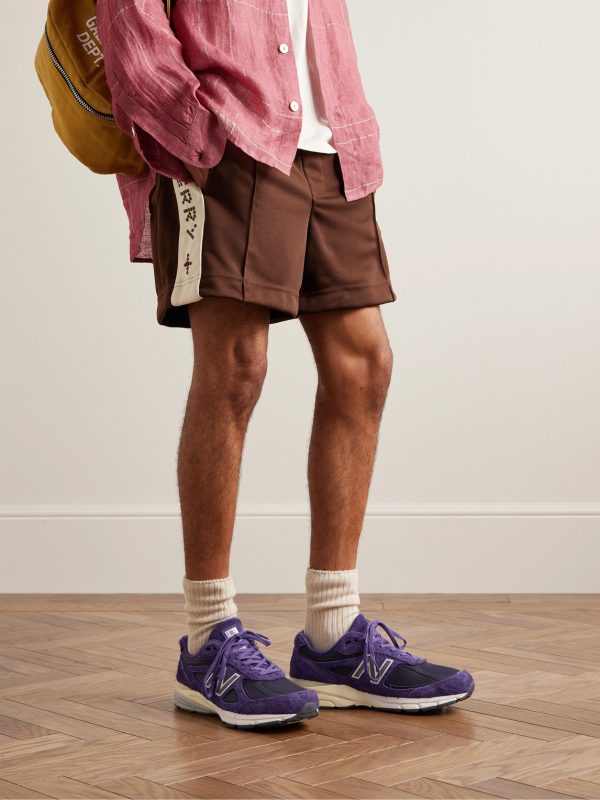 990v4 Rubber-Trimmed Mesh and Suede Sneakers - OU 990v4 Rubber-Trimmed Mesh and Suede Sneakers - OU