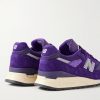 998 Core Rubber-Trimmed Full-Grain Leather, Mesh and Suede Sneakers - BK 998 Core Rubber-Trimmed Full-Grain Leather, Mesh and Suede Sneakers - BK