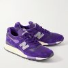 998 Core Rubber-Trimmed Full-Grain Leather, Mesh and Suede Sneakers - FR 998 Core Rubber-Trimmed Full-Grain Leather, Mesh and Suede Sneakers - FR