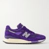 998 Core Rubber-Trimmed Full-Grain Leather, Mesh and Suede Sneakers 998 Core Rubber-Trimmed Full-Grain Leather, Mesh and Suede Sneakers
