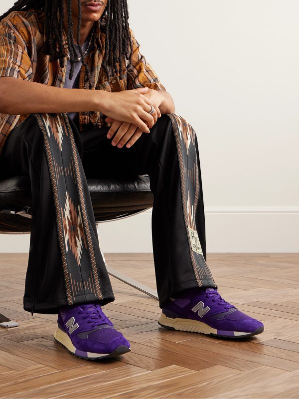 998 Core Rubber-Trimmed Full-Grain Leather, Mesh and Suede Sneakers - OU 998 Core Rubber-Trimmed Full-Grain Leather, Mesh and Suede Sneakers - OU