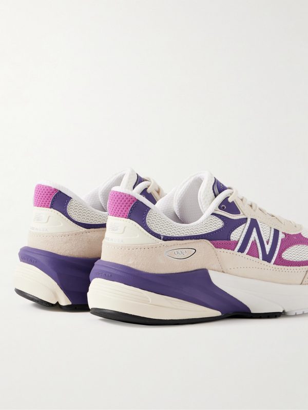 990v6 Suede-Trimmed Mesh Sneakers - BK 990v6 Suede-Trimmed Mesh Sneakers - BK