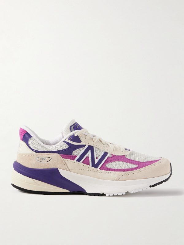 990v6 Suede-Trimmed Mesh Sneakers 990v6 Suede-Trimmed Mesh Sneakers