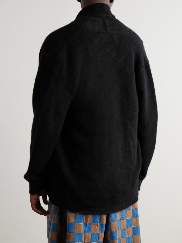 Shawl-Collar Cashmere Cardigan - BK Shawl-Collar Cashmere Cardigan - BK