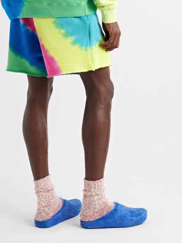 Rainbow Void Tie-Dyed Cotton and Cashmere-Blend Jersey Drawstring Shorts - BK Rainbow Void Tie-Dyed Cotton and Cashmere-Blend Jersey Drawstring Shorts - BK