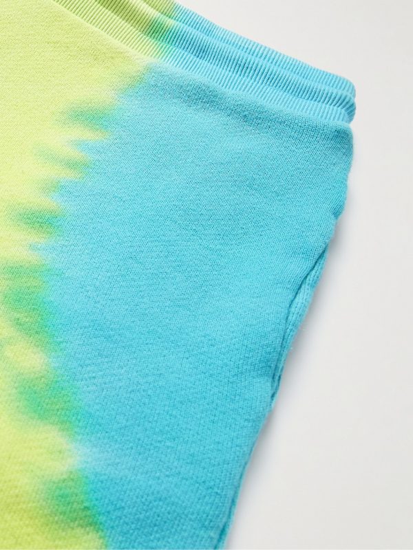 Rainbow Void Tie-Dyed Cotton and Cashmere-Blend Jersey Drawstring Shorts - CU Rainbow Void Tie-Dyed Cotton and Cashmere-Blend Jersey Drawstring Shorts - CU