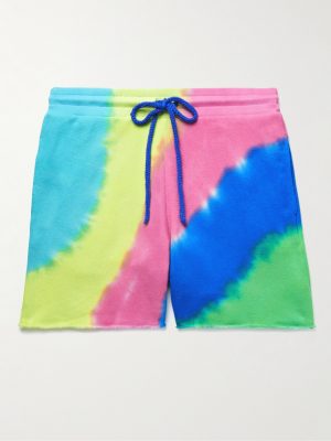 Rainbow Void Tie-Dyed Cotton and Cashmere-Blend Jersey Drawstring Shorts Rainbow Void Tie-Dyed Cotton and Cashmere-Blend Jersey Drawstring Shorts