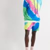 Rainbow Void Tie-Dyed Cotton and Cashmere-Blend Jersey Drawstring Shorts - OU Rainbow Void Tie-Dyed Cotton and Cashmere-Blend Jersey Drawstring Shorts - OU