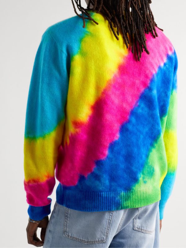 Rainbow Void Tie-Dyed Cashmere Sweater - BK Rainbow Void Tie-Dyed Cashmere Sweater - BK