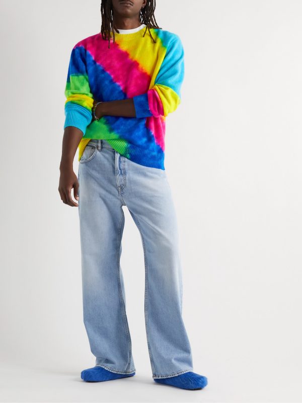 Rainbow Void Tie-Dyed Cashmere Sweater - OU Rainbow Void Tie-Dyed Cashmere Sweater - OU