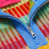 Jolly Ribbed Striped Cashmere Half-Zip Sweater - CU Jolly Ribbed Striped Cashmere Half-Zip Sweater - CU