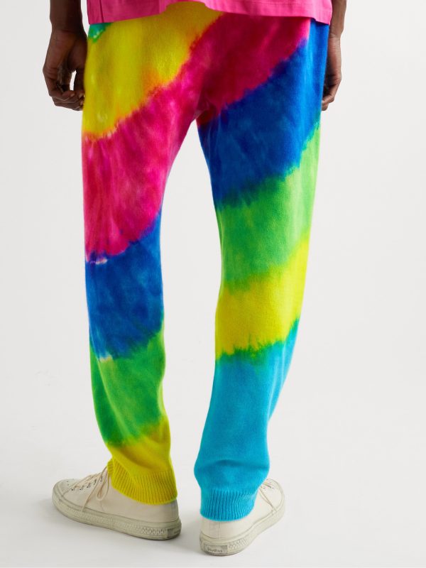 Rainbow Void Tie-Dyed Cashmere Sweatpants - BK Rainbow Void Tie-Dyed Cashmere Sweatpants - BK