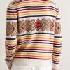 Striped Wool-Blend Half-Zip Sweater - BK Striped Wool-Blend Half-Zip Sweater - BK