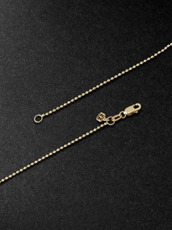 Man Peace Gold Diamond Pendant Necklace - BK Man Peace Gold Diamond Pendant Necklace - BK