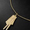 Man Peace Gold Diamond Pendant Necklace - CU Man Peace Gold Diamond Pendant Necklace - CU