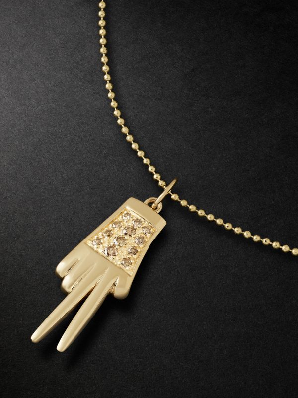 Man Peace Gold Diamond Pendant Necklace - CU Man Peace Gold Diamond Pendant Necklace - CU