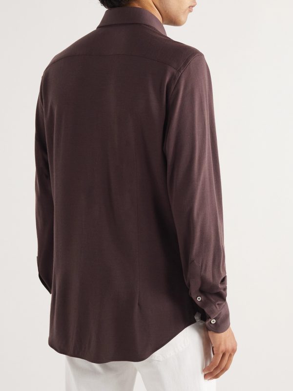 Andrew Wool-Piqué Shirt - BK Andrew Wool-Piqué Shirt - BK