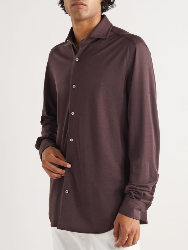 Andrew Wool-Piqué Shirt - FR Andrew Wool-Piqué Shirt - FR