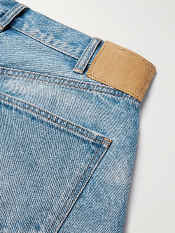 Wesley Wide-Leg Distressed Denim Shorts - CU Wesley Wide-Leg Distressed Denim Shorts - CU