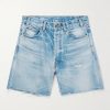 Wesley Wide-Leg Distressed Denim Shorts Wesley Wide-Leg Distressed Denim Shorts