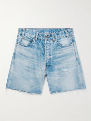 Wesley Wide-Leg Distressed Denim Shorts Wesley Wide-Leg Distressed Denim Shorts