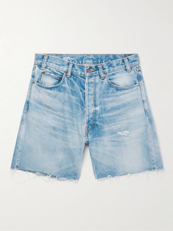 Wesley Wide-Leg Distressed Denim Shorts Wesley Wide-Leg Distressed Denim Shorts