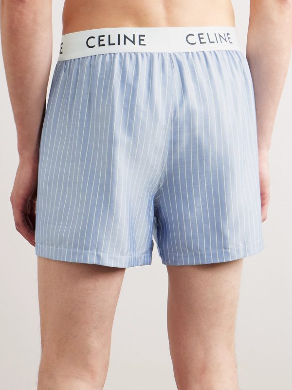Straight-Leg Striped Silk Pyjama Shorts - BK