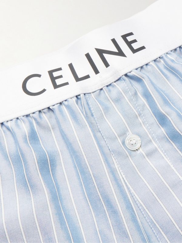 Straight-Leg Striped Silk Pyjama Shorts - E1