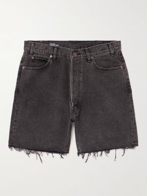 Wesley Wide-Leg Distressed Denim Shorts Wesley Wide-Leg Distressed Denim Shorts
