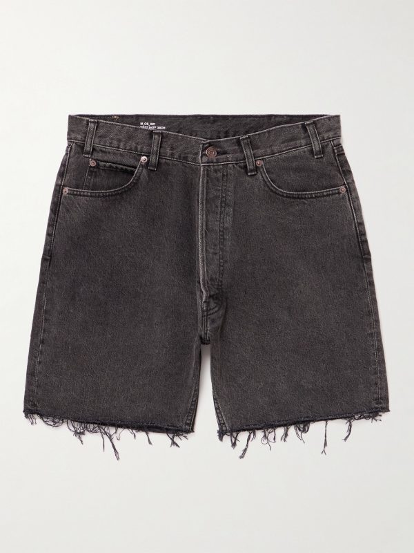 Wesley Wide-Leg Distressed Denim Shorts Wesley Wide-Leg Distressed Denim Shorts