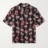 Convertible-Collar Printed Voile Shirt Convertible-Collar Printed Voile Shirt