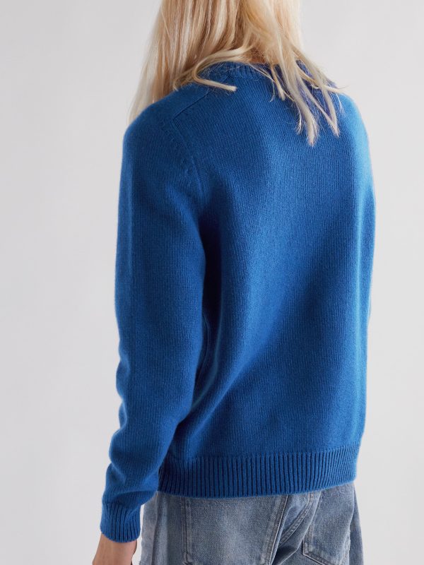 Logo-Embroidered Wool and Cashmere-Blend Sweater - BK Logo-Embroidered Wool and Cashmere-Blend Sweater - BK