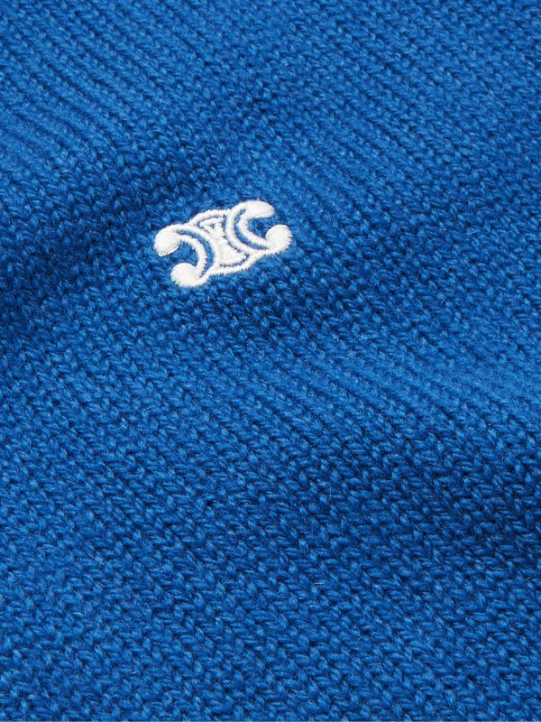 Logo-Embroidered Wool and Cashmere-Blend Sweater - E1 Logo-Embroidered Wool and Cashmere-Blend Sweater - E1