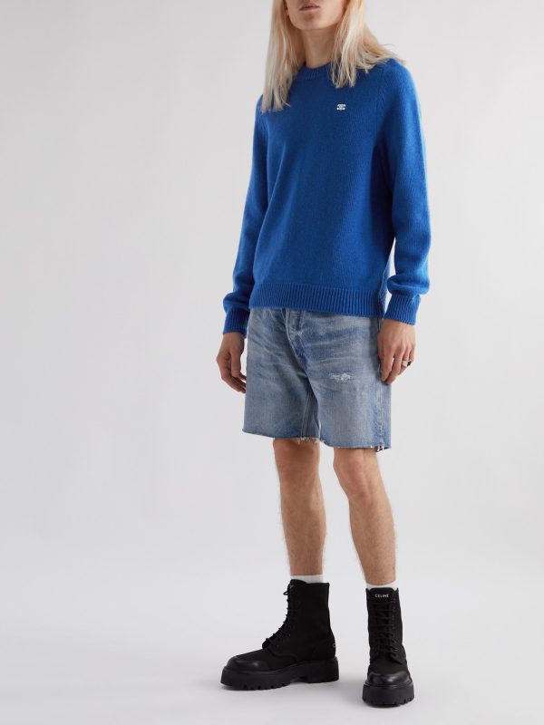 Logo-Embroidered Wool and Cashmere-Blend Sweater - OU Logo-Embroidered Wool and Cashmere-Blend Sweater - OU