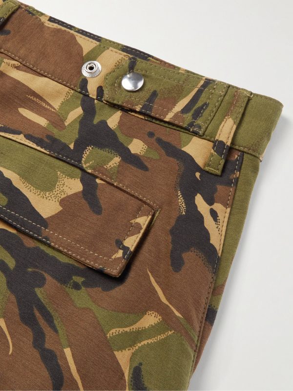 Wide-Leg Camouflage-Print Cotton Cargo Shorts - CU Wide-Leg Camouflage-Print Cotton Cargo Shorts - CU