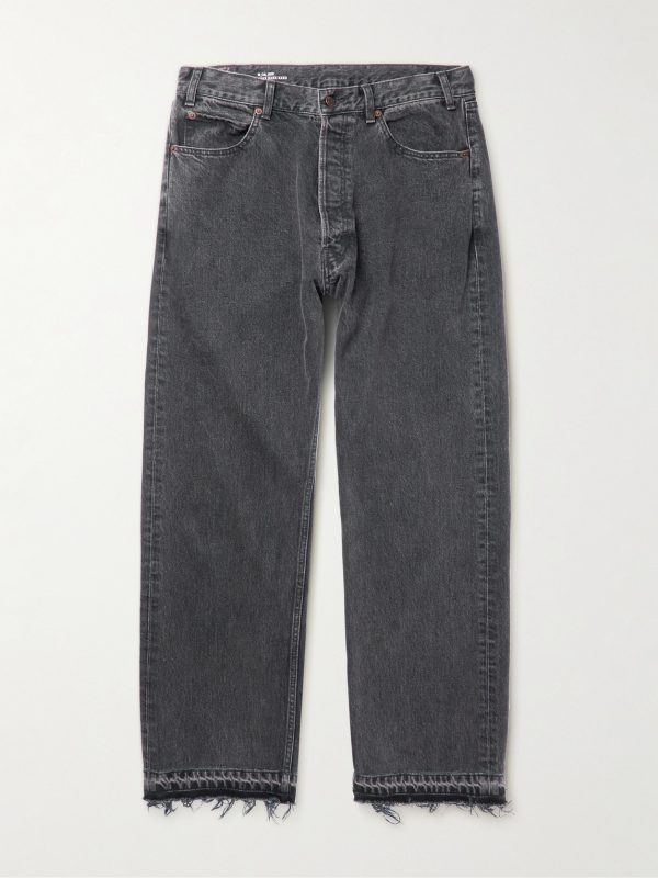 Frayed Straight-Leg Jeans Frayed Straight-Leg Jeans