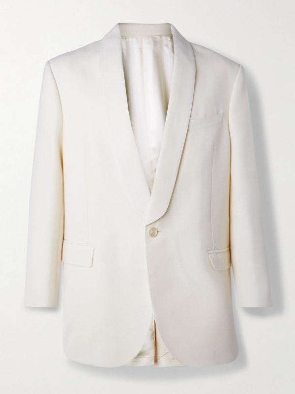 Shawl-Collar Wool and Mohair-Blend Suit Jacket