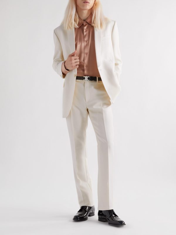 Shawl-Collar Wool and Mohair-Blend Suit Jacket - OU