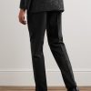 Straight-Leg Striped Sequin-Embellished Wool Trousers - BK