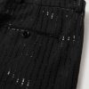 Straight-Leg Striped Sequin-Embellished Wool Trousers - CU