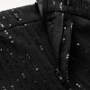 Straight-Leg Striped Sequin-Embellished Wool Trousers - E1
