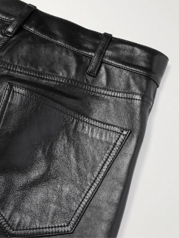 Panelled Full-Grain Leather Trousers - CU Panelled Full-Grain Leather Trousers - CU