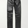 Panelled Full-Grain Leather Trousers Panelled Full-Grain Leather Trousers