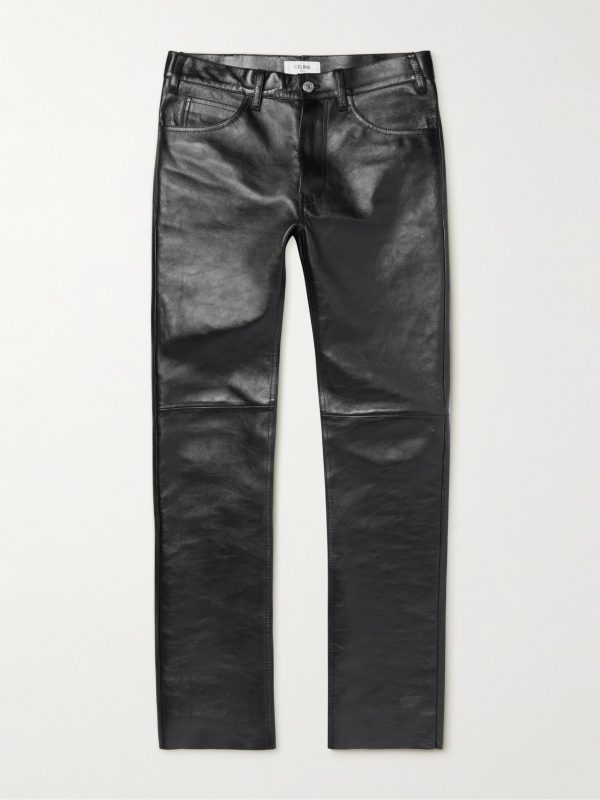Panelled Full-Grain Leather Trousers Panelled Full-Grain Leather Trousers
