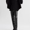 Panelled Full-Grain Leather Trousers - OU Panelled Full-Grain Leather Trousers - OU